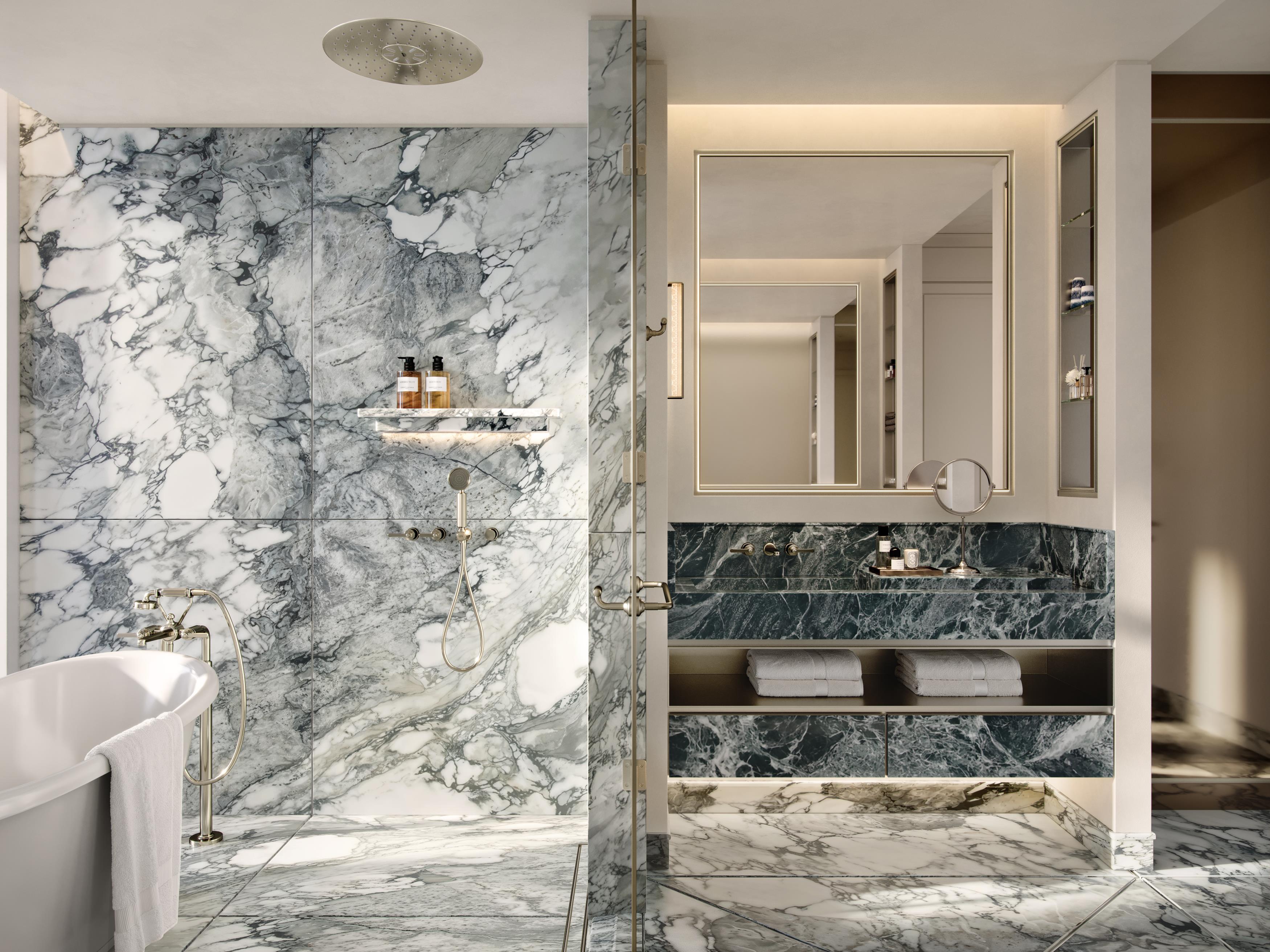 Carlyle Residences DIFC Spa Bathroom